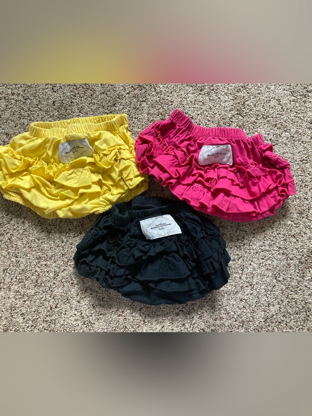 Set of 3 Caroline Kate Ruffle Bloomers